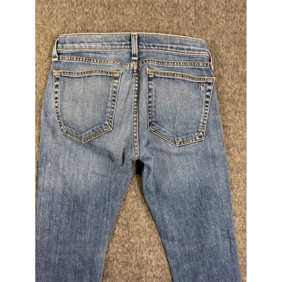 Rag & Bone Women's Capri Jeans Size 24 Distressed Hem Cropped Light‎ Wash Denim - Picture 5 of 8